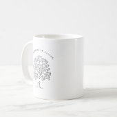 前向きな考え方の引用 コーヒーマグカップ (正面左)