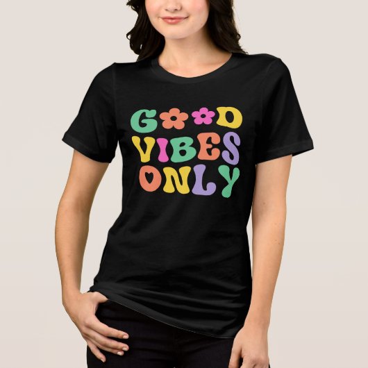 前向きな言葉 | ポジティブな名言 トライブレンドTシャツ (正面)