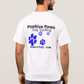 前向きな足犬の訓練のTシャツ Tシャツ (裏面)