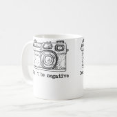 前向きにいこう カメラ 楽しい 写真 Tシャツ コーヒーマグカップ (正面左)