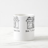 前向きにいこう カメラ 楽しい 写真 Tシャツ コーヒーマグカップ (中央)