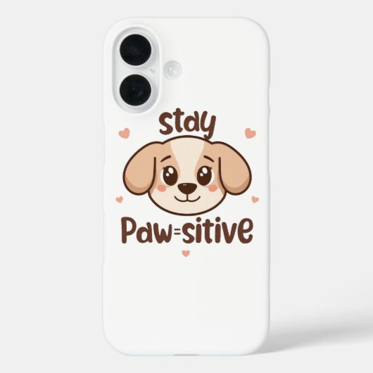前向きになれる愛らしいパピーのメッセージ Case-Mate iPhoneケース (裏面)