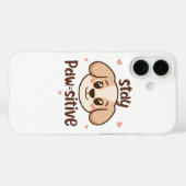 前向きになれる愛らしいパピーのメッセージ Case-Mate iPhoneケース (裏面 (横))