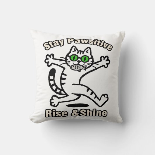 前向きにゃんこ クッション (正面)