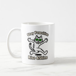 前向きにゃんこ コーヒーマグカップ