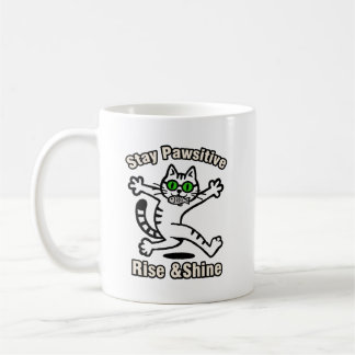 前向きにゃんこ コーヒーマグカップ