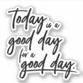 前向きに受け入れる:手書モダンきタイポグラフィ シール (正面)