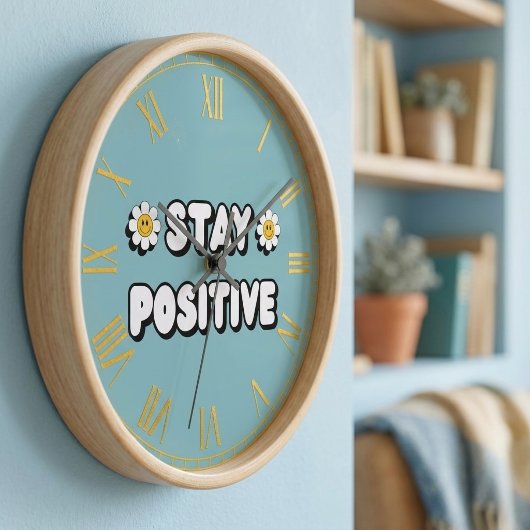 前向きに生きる 壁時計
