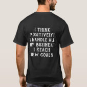 前向きに考える ポジティブな思考 Tシャツ (裏面)