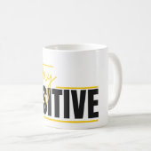 前向きに頑張ろうマグカップ メッセージで一日をスタート コーヒーマグカップ (正面右)