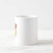 前向きに – 花柄のモチベーション コーヒーマグカップ (中央)