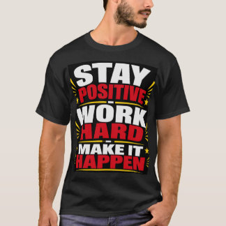 前向きに 頑張る Tシャツ
