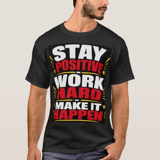 前向きに 頑張る Tシャツ (正面)