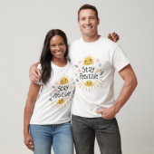 前向きに Stay Positive かわいいドゥードルTシャツ Tシャツ (ユニセックス)