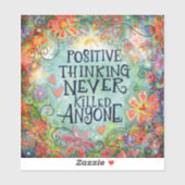 前向きのかわいらし考えフローラトレンディー シール (シート)