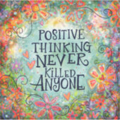 前向きのかわいらし考えフローラトレンディー シール (正面)