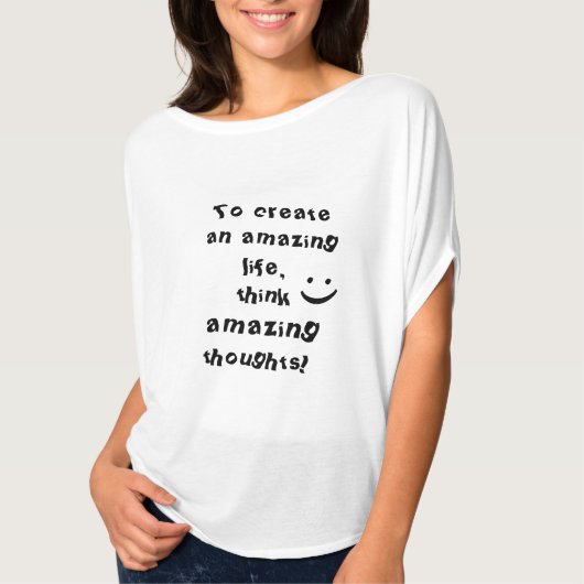 前向きの引用文Tシャツ Tシャツ (正面)