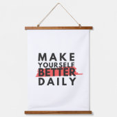 前向きやる気を起こさせる前向き語 吊り下げ型タペストリー (正面)