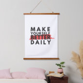 前向きやる気を起こさせる前向き語 吊り下げ型タペストリー (寝室)