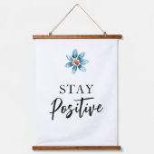 前向きやる気を起こさせる引用文ウォールアートオフィスデコール 吊り下げ型タペストリー (正面)