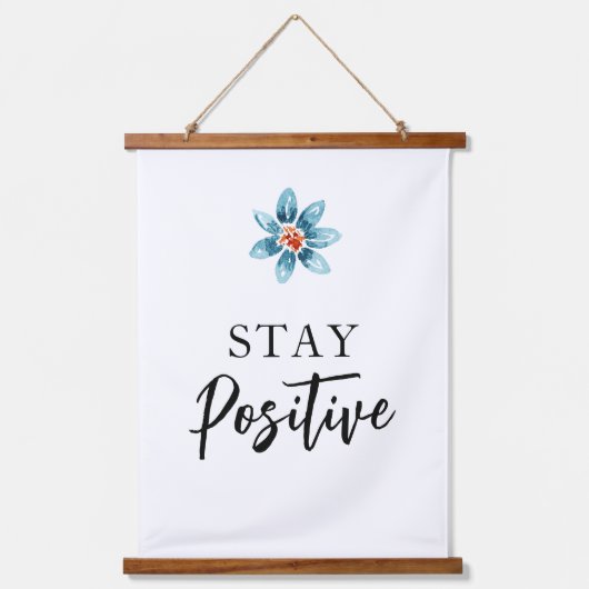 前向きやる気を起こさせる引用文ウォールアートオフィスデコール 吊り下げ型タペストリー (正面)