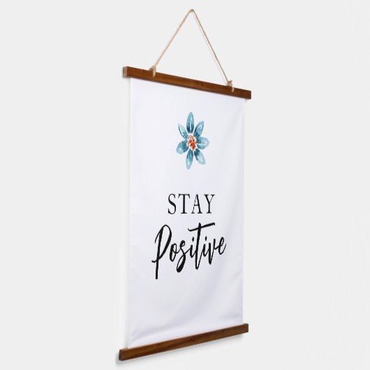 前向きやる気を起こさせる引用文ウォールアートオフィスデコール 吊り下げ型タペストリー (傾斜あり)