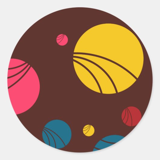 前向きよくはしゃぐ楽しモダンいカッコいい人 ラウンドシール (正面)