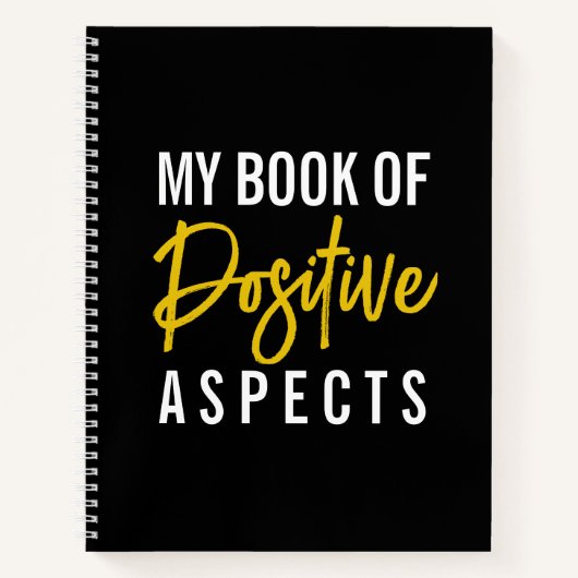 前向きアスペクト黒のスクリプやる気を起こさせるト ノートブック (正面)