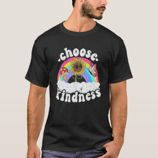 前向きアンチのいじめレインボーピースヒッピー Tシャツ