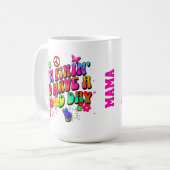 前向きカラフルのやる気を起こさせる様子 コーヒーマグカップ (正面左)