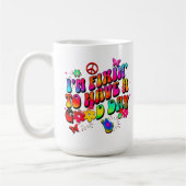 前向きカラフルのやる気を起こさせる様子 コーヒーマグカップ (左)