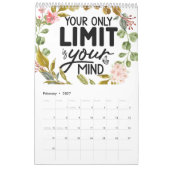 前向きバイブのみ カレンダー (2月 2027)