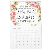 前向きバイブのみ カレンダー (1月 2027)