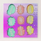 前向きパズルギフト – カスタム文字 ジグソーパズル (横)