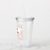 前向きピンクアドベンチャーの世界地図 アクリルタンブラー (左)