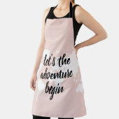 前向きピンクアドベンチャーの世界地図 エプロン (インサイチュ)