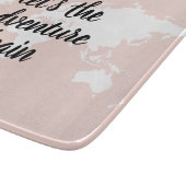 前向きピンクアドベンチャーの世界地図 カッティングボード (角)