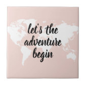 前向きピンクアドベンチャーの世界地図 タイル (正面)