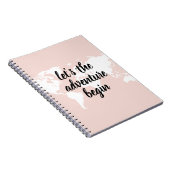 前向きピンクアドベンチャーの世界地図 ノートブック (右側)