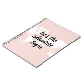 前向きピンクアドベンチャーの世界地図 ノートブック (左側)