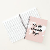 前向きピンクアドベンチャーの世界地図 ノートブック (内部)