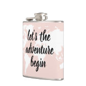 前向きピンクアドベンチャーの世界地図 フラスク (左)