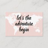 前向きピンクアドベンチャーの世界地図 名刺 (正面)