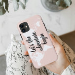 前向きピンクアドベンチャーの世界地図 iPhone 11 ケース<br><div class="desc">前向きピンクアドベンチャーの世界地図</div>