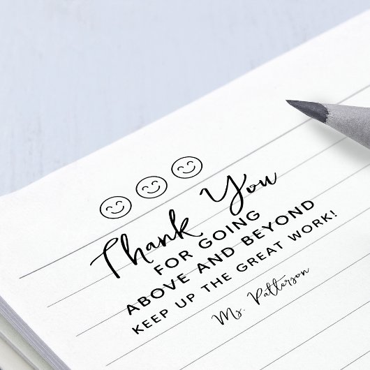 前向きフィードバックありがとう先生 ラバースタンプ