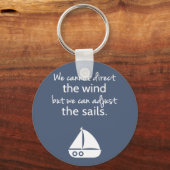 前向きマインドセ航海のット引用文 キーホルダー (正面)