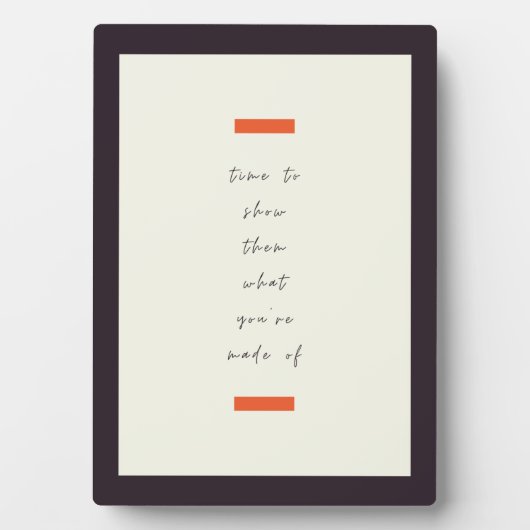 前向きマインド感動的/やる気を起こさせる引用文 フォトプラーク (正面)