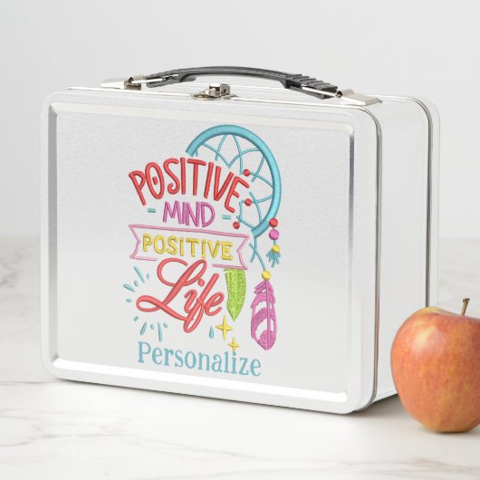 前向きマッ前向きドライフ感動的引用文 メタルランチボックス (インサイチュ)