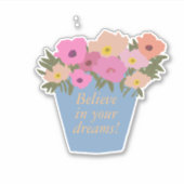 前向き信じことわざ シール (正面)