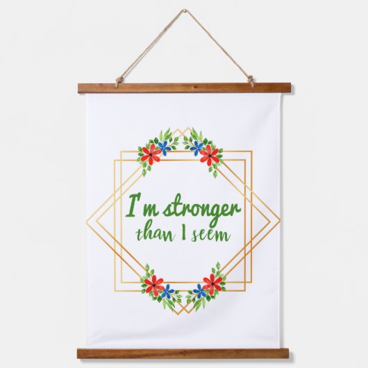 前向き労働と自己の気に肯定 吊り下げ型タペストリー (正面)